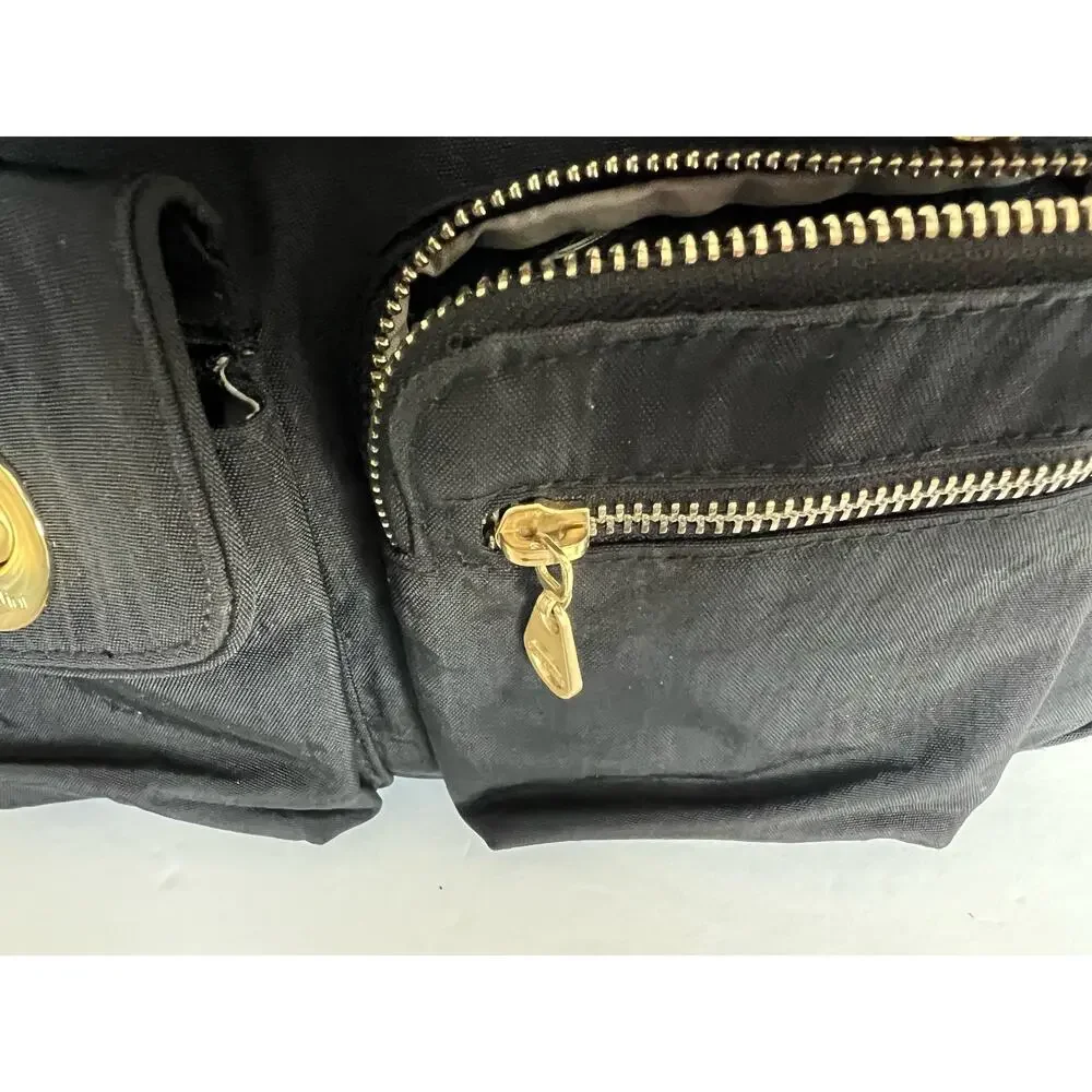 Baggallini San Marino Black‎ Nylon Satchel Tote Shoulder Travel Bag
